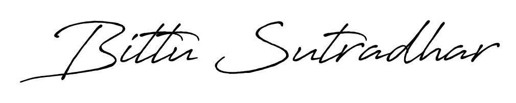 The Antro_Vectra_Bolder font gives name Bittu Sutradhar a signature that looks effortless yet distinguished. Download high-res PNG instantly. Bittu Sutradhar signature style 7 images and pictures png