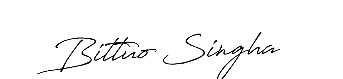 Create a beautiful signature design for name Bittuo Singha. With this signature (Antro_Vectra_Bolder) fonts, you can make a handwritten signature for free. Bittuo Singha signature style 7 images and pictures png