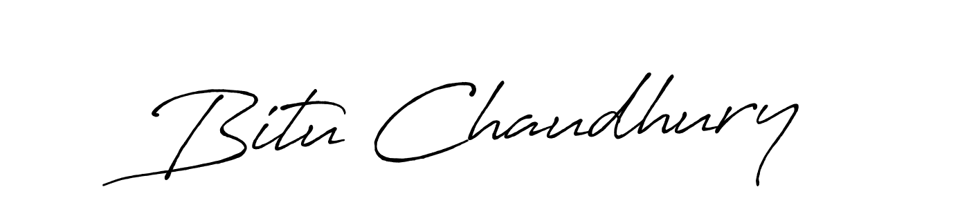 How to make Bitu Chaudhury signature? Antro_Vectra_Bolder is a professional autograph style. Create handwritten signature for Bitu Chaudhury name. Bitu Chaudhury signature style 7 images and pictures png