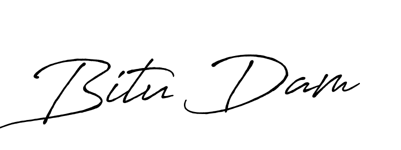 How to make Bitu Dam name signature. Use Antro_Vectra_Bolder style for creating short signs online. This is the latest handwritten sign. Bitu Dam signature style 7 images and pictures png