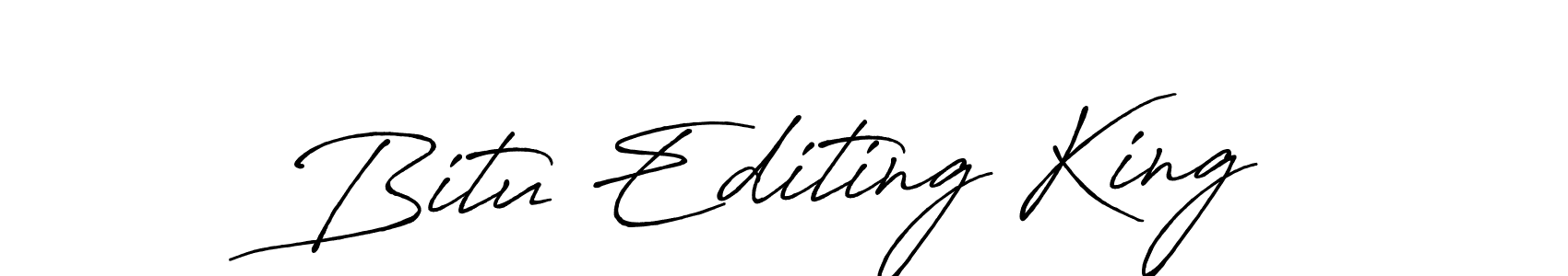 Bitu Editing King stylish signature style. Best Handwritten Sign (Antro_Vectra_Bolder) for my name. Handwritten Signature Collection Ideas for my name Bitu Editing King. Bitu Editing King signature style 7 images and pictures png