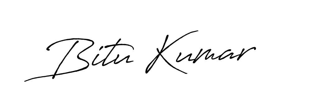 How to make Bitu Kumar name signature. Use Antro_Vectra_Bolder style for creating short signs online. This is the latest handwritten sign. Bitu Kumar signature style 7 images and pictures png