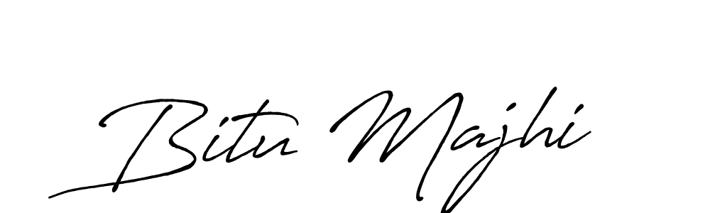 Make a beautiful signature design for name Bitu Majhi. With this signature (Antro_Vectra_Bolder) style, you can create a handwritten signature for free. Bitu Majhi signature style 7 images and pictures png