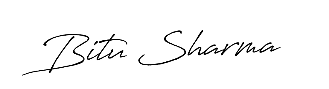 Also we have Bitu Sharma name is the best signature style. Create professional handwritten signature collection using Antro_Vectra_Bolder autograph style. Bitu Sharma signature style 7 images and pictures png