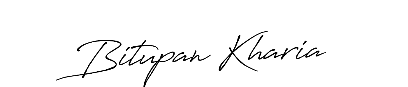 How to make Bitupan Kharia name signature. Use Antro_Vectra_Bolder style for creating short signs online. This is the latest handwritten sign. Bitupan Kharia signature style 7 images and pictures png