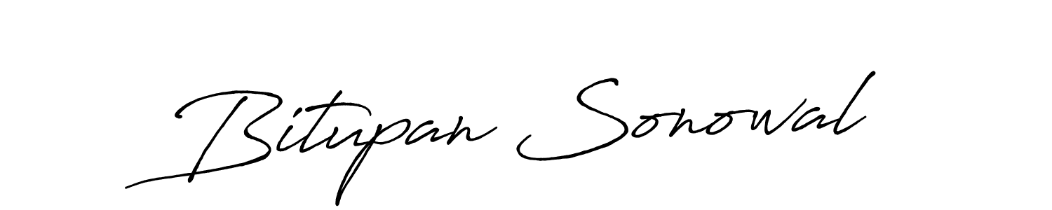 Design your own signature with our free online signature maker. With this signature software, you can create a handwritten (Antro_Vectra_Bolder) signature for name Bitupan Sonowal. Bitupan Sonowal signature style 7 images and pictures png