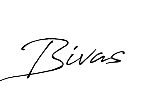 Use a signature maker to create a handwritten signature online. With this signature software, you can design (Antro_Vectra_Bolder) your own signature for name Bivas. Bivas signature style 7 images and pictures png