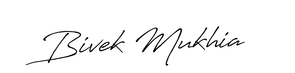 Use a signature maker to create a handwritten signature online. With this signature software, you can design (Antro_Vectra_Bolder) your own signature for name Bivek Mukhia. Bivek Mukhia signature style 7 images and pictures png