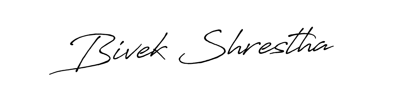 Make a beautiful signature design for name Bivek Shrestha. With this signature (Antro_Vectra_Bolder) style, you can create a handwritten signature for free. Bivek Shrestha signature style 7 images and pictures png