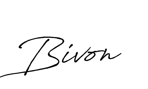Bivon stylish signature style. Best Handwritten Sign (Antro_Vectra_Bolder) for my name. Handwritten Signature Collection Ideas for my name Bivon. Bivon signature style 7 images and pictures png