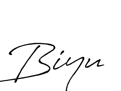 How to make Biyu signature? Antro_Vectra_Bolder is a professional autograph style. Create handwritten signature for Biyu name. Biyu signature style 7 images and pictures png