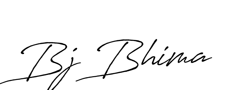 How to make Bj Bhima signature? Antro_Vectra_Bolder is a professional autograph style. Create handwritten signature for Bj Bhima name. Bj Bhima signature style 7 images and pictures png