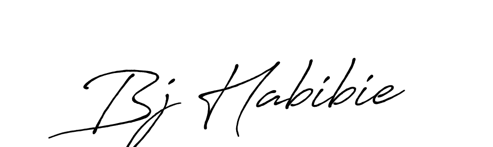 How to make Bj Habibie name signature. Use Antro_Vectra_Bolder style for creating short signs online. This is the latest handwritten sign. Bj Habibie signature style 7 images and pictures png