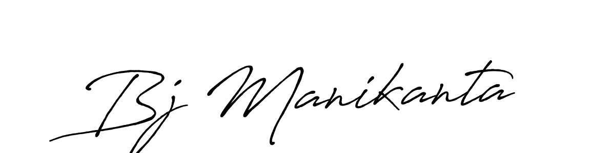 Bj Manikanta stylish signature style. Best Handwritten Sign (Antro_Vectra_Bolder) for my name. Handwritten Signature Collection Ideas for my name Bj Manikanta. Bj Manikanta signature style 7 images and pictures png