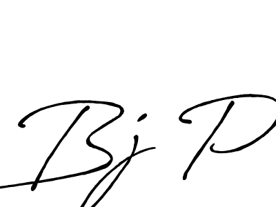 Create a beautiful signature design for name Bj P. With this signature (Antro_Vectra_Bolder) fonts, you can make a handwritten signature for free. Bj P signature style 7 images and pictures png