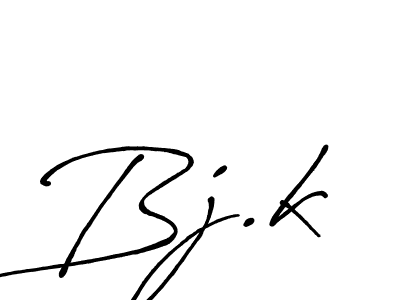 Create a beautiful signature design for name Bj.k. With this signature (Antro_Vectra_Bolder) fonts, you can make a handwritten signature for free. Bj.k signature style 7 images and pictures png