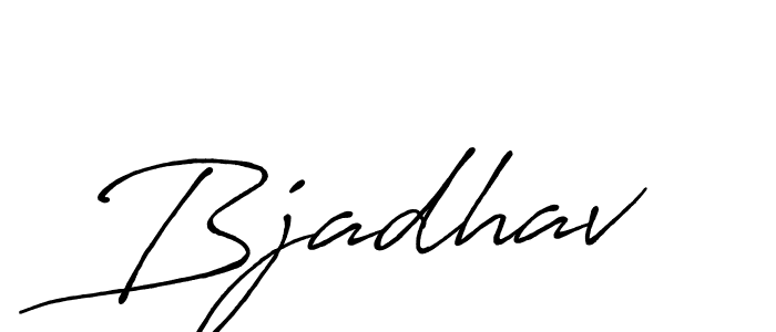 Design your own signature with our free online signature maker. With this signature software, you can create a handwritten (Antro_Vectra_Bolder) signature for name Bjadhav. Bjadhav signature style 7 images and pictures png