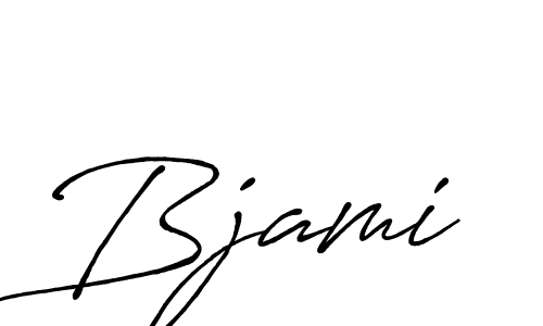 How to make Bjami name signature. Use Antro_Vectra_Bolder style for creating short signs online. This is the latest handwritten sign. Bjami signature style 7 images and pictures png