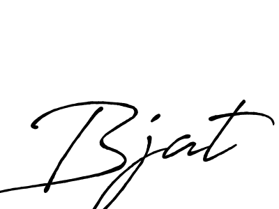 Use a signature maker to create a handwritten signature online. With this signature software, you can design (Antro_Vectra_Bolder) your own signature for name Bjat. Bjat signature style 7 images and pictures png