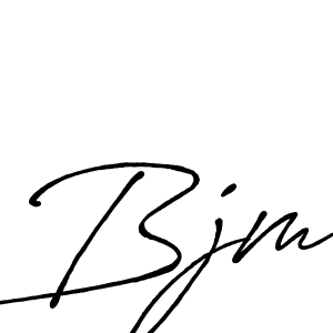 Design your own signature with our free online signature maker. With this signature software, you can create a handwritten (Antro_Vectra_Bolder) signature for name Bjm. Bjm signature style 7 images and pictures png