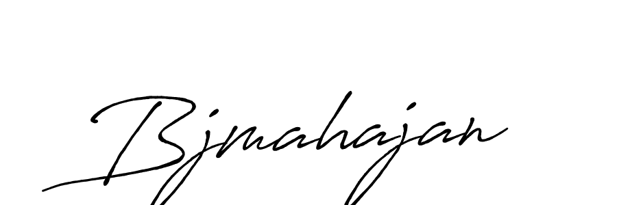 Use a signature maker to create a handwritten signature online. With this signature software, you can design (Antro_Vectra_Bolder) your own signature for name Bjmahajan. Bjmahajan signature style 7 images and pictures png