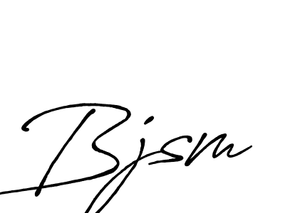 How to make Bjsm signature? Antro_Vectra_Bolder is a professional autograph style. Create handwritten signature for Bjsm name. Bjsm signature style 7 images and pictures png