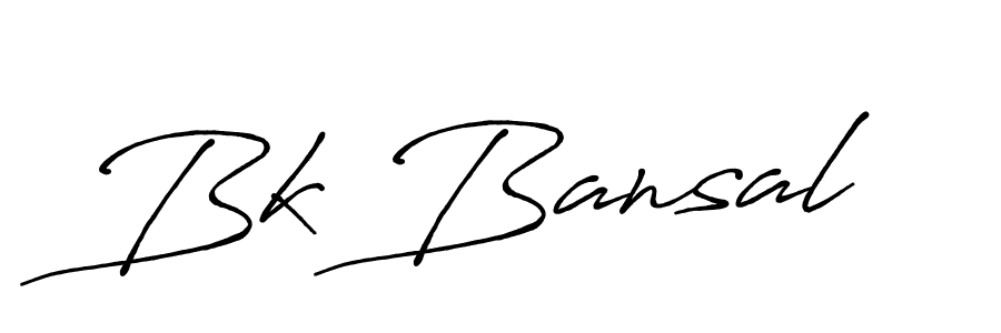 Use a signature maker to create a handwritten signature online. With this signature software, you can design (Antro_Vectra_Bolder) your own signature for name Bk Bansal. Bk Bansal signature style 7 images and pictures png