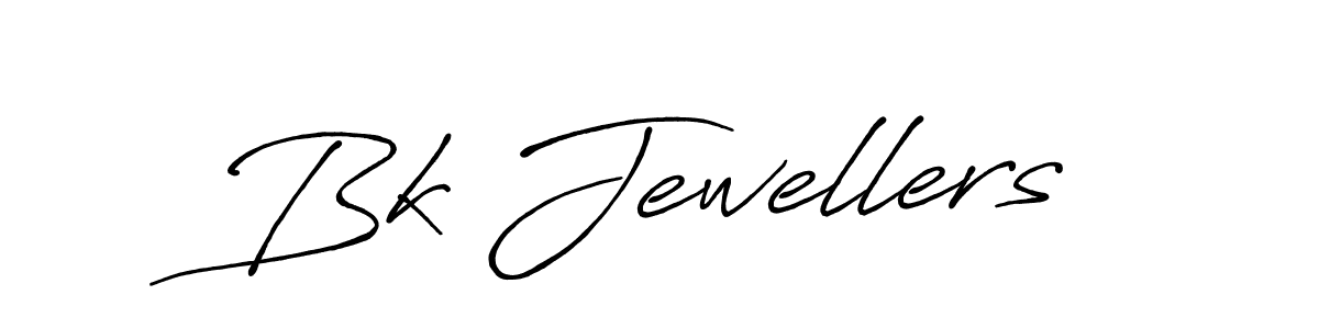Design your own signature with our free online signature maker. With this signature software, you can create a handwritten (Antro_Vectra_Bolder) signature for name Bk Jewellers. Bk Jewellers signature style 7 images and pictures png