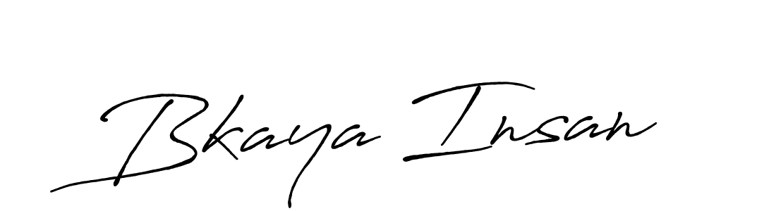 Use a signature maker to create a handwritten signature online. With this signature software, you can design (Antro_Vectra_Bolder) your own signature for name Bkaya Insan. Bkaya Insan signature style 7 images and pictures png