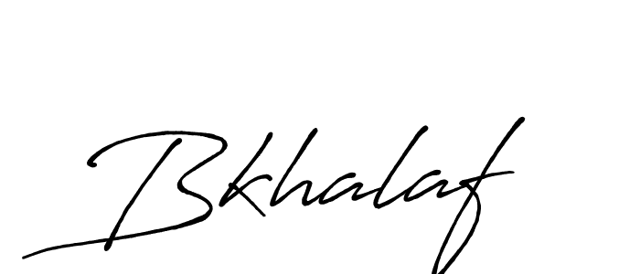 Use a signature maker to create a handwritten signature online. With this signature software, you can design (Antro_Vectra_Bolder) your own signature for name Bkhalaf. Bkhalaf signature style 7 images and pictures png