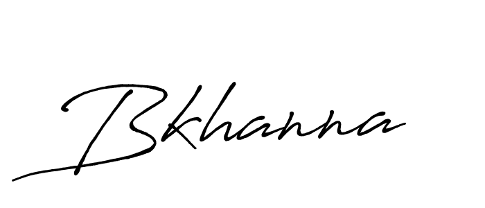 Also we have Bkhanna name is the best signature style. Create professional handwritten signature collection using Antro_Vectra_Bolder autograph style. Bkhanna signature style 7 images and pictures png