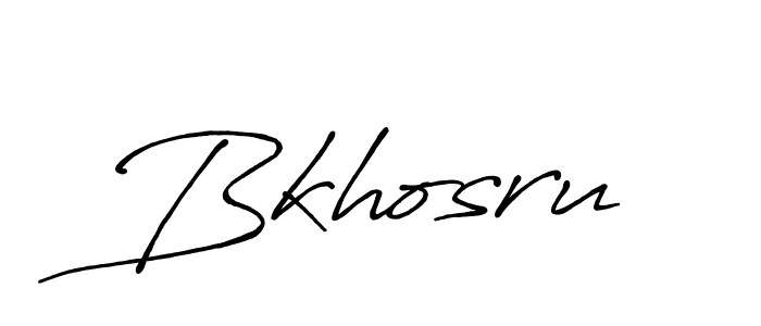 Make a beautiful signature design for name Bkhosru. With this signature (Antro_Vectra_Bolder) style, you can create a handwritten signature for free. Bkhosru signature style 7 images and pictures png