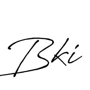 Make a beautiful signature design for name Bki. With this signature (Antro_Vectra_Bolder) style, you can create a handwritten signature for free. Bki signature style 7 images and pictures png