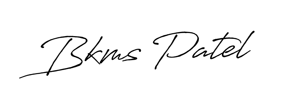 Make a beautiful signature design for name Bkms Patel. Use this online signature maker to create a handwritten signature for free. Bkms Patel signature style 7 images and pictures png