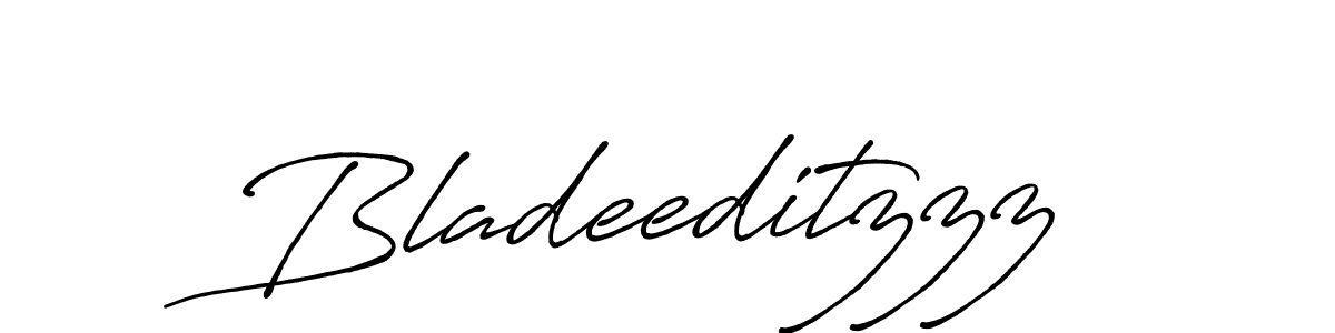 Use a signature maker to create a handwritten signature online. With this signature software, you can design (Antro_Vectra_Bolder) your own signature for name Bladeeditzzz. Bladeeditzzz signature style 7 images and pictures png