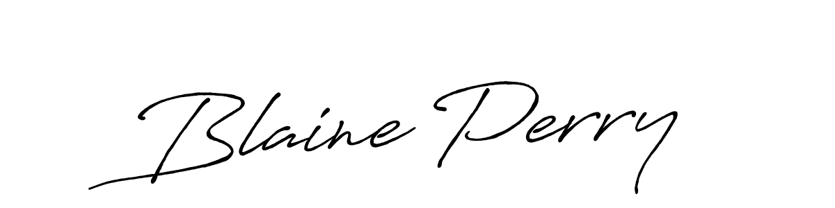 How to make Blaine Perry name signature. Use Antro_Vectra_Bolder style for creating short signs online. This is the latest handwritten sign. Blaine Perry signature style 7 images and pictures png