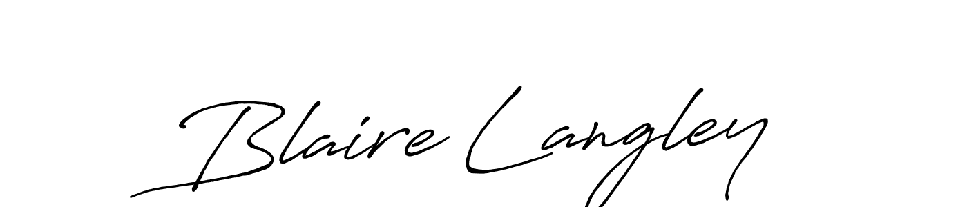 Also we have Blaire Langley name is the best signature style. Create professional handwritten signature collection using Antro_Vectra_Bolder autograph style. Blaire Langley signature style 7 images and pictures png