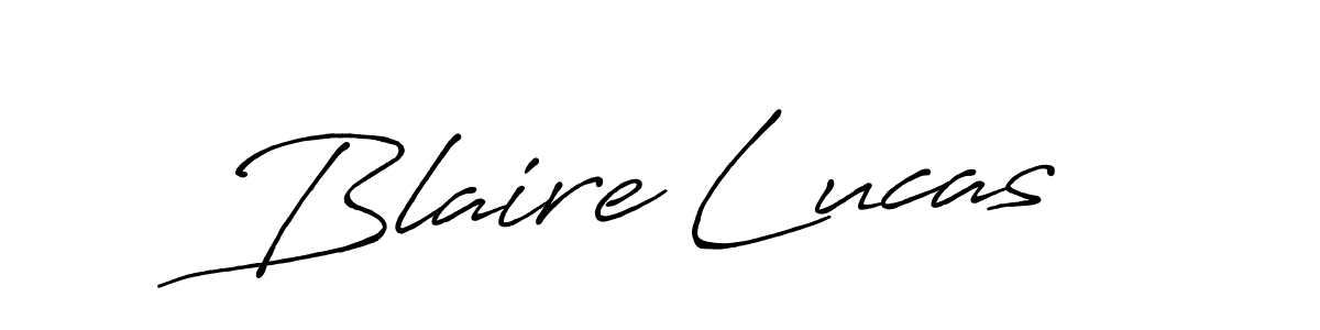 Make a beautiful signature design for name Blaire Lucas. With this signature (Antro_Vectra_Bolder) style, you can create a handwritten signature for free. Blaire Lucas signature style 7 images and pictures png