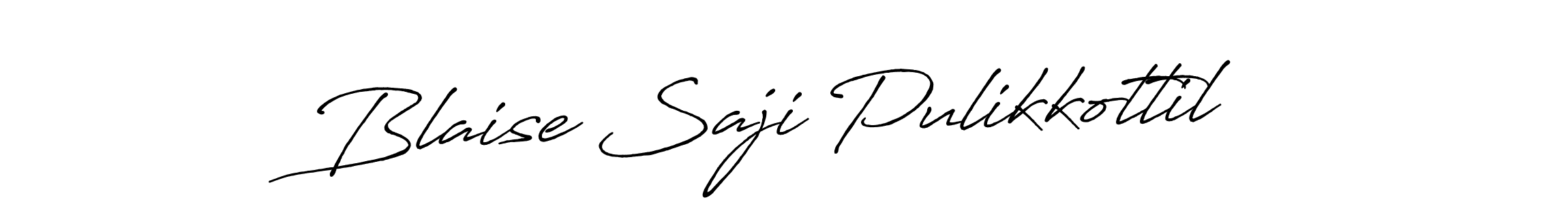 Design your own signature with our free online signature maker. With this signature software, you can create a handwritten (Antro_Vectra_Bolder) signature for name Blaise Saji Pulikkottil. Blaise Saji Pulikkottil signature style 7 images and pictures png