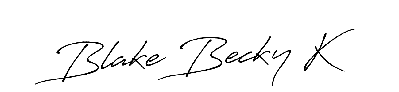 Use a signature maker to create a handwritten signature online. With this signature software, you can design (Antro_Vectra_Bolder) your own signature for name Blake Becky K. Blake Becky K signature style 7 images and pictures png