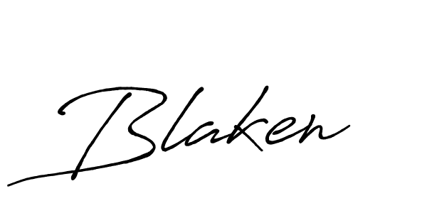 Design your own signature with our free online signature maker. With this signature software, you can create a handwritten (Antro_Vectra_Bolder) signature for name Blaken. Blaken signature style 7 images and pictures png