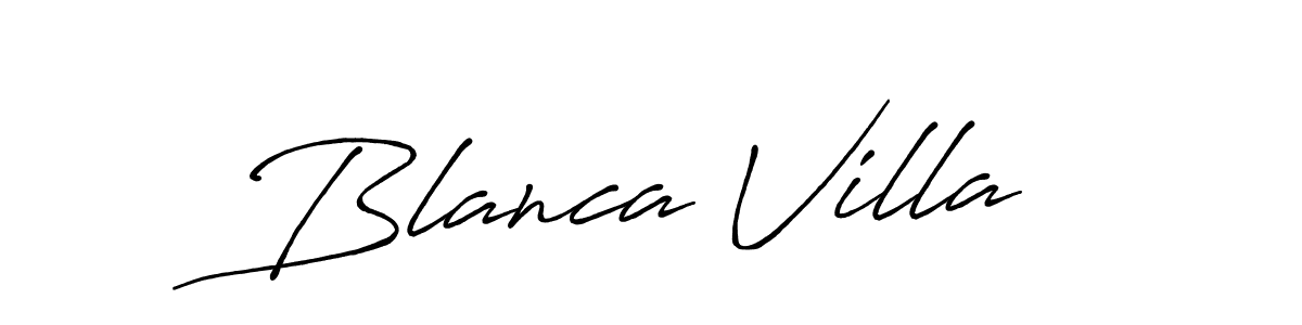 Design your own signature with our free online signature maker. With this signature software, you can create a handwritten (Antro_Vectra_Bolder) signature for name Blanca Villa. Blanca Villa signature style 7 images and pictures png