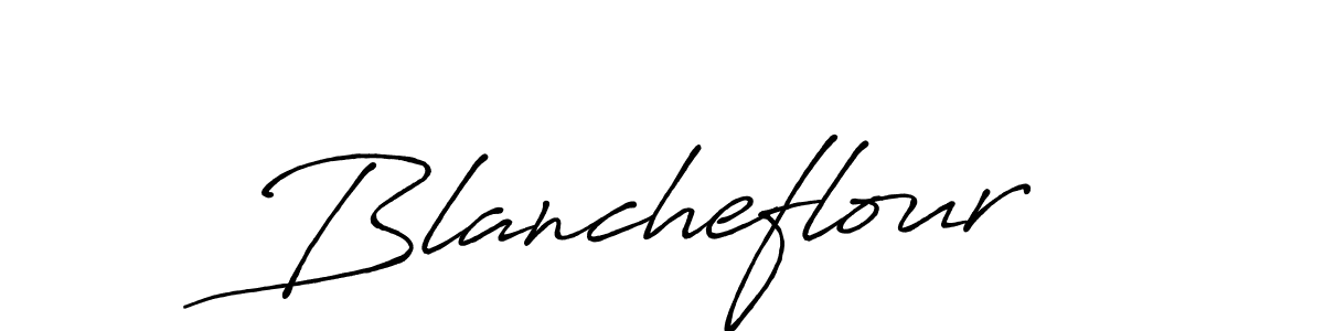 Create a beautiful signature design for name Blancheflour. With this signature (Antro_Vectra_Bolder) fonts, you can make a handwritten signature for free. Blancheflour signature style 7 images and pictures png