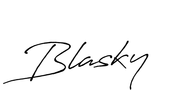 Create a beautiful signature design for name Blasky. With this signature (Antro_Vectra_Bolder) fonts, you can make a handwritten signature for free. Blasky signature style 7 images and pictures png