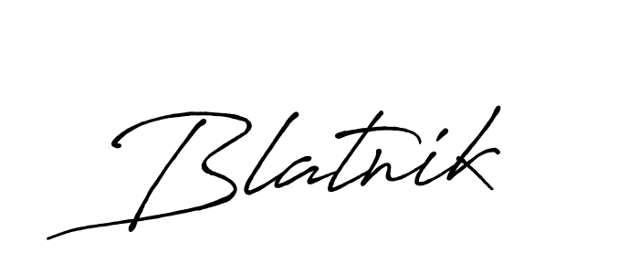 Use a signature maker to create a handwritten signature online. With this signature software, you can design (Antro_Vectra_Bolder) your own signature for name Blatnik. Blatnik signature style 7 images and pictures png