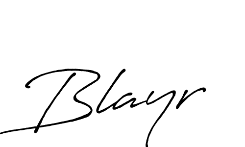 Use a signature maker to create a handwritten signature online. With this signature software, you can design (Antro_Vectra_Bolder) your own signature for name Blayr. Blayr signature style 7 images and pictures png