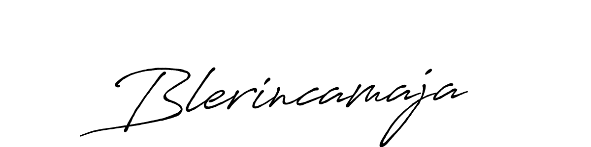 How to make Blerincamaja signature? Antro_Vectra_Bolder is a professional autograph style. Create handwritten signature for Blerincamaja name. Blerincamaja signature style 7 images and pictures png