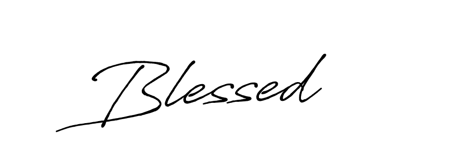 How to make Blessed   signature? Antro_Vectra_Bolder is a professional autograph style. Create handwritten signature for Blessed   name. Blessed   signature style 7 images and pictures png