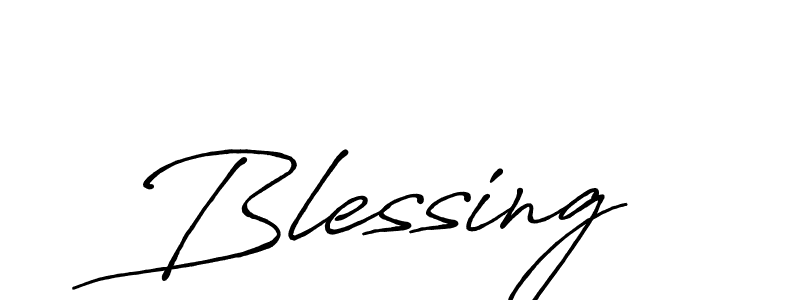 Create a beautiful signature design for name Blessing. With this signature (Antro_Vectra_Bolder) fonts, you can make a handwritten signature for free. Blessing signature style 7 images and pictures png