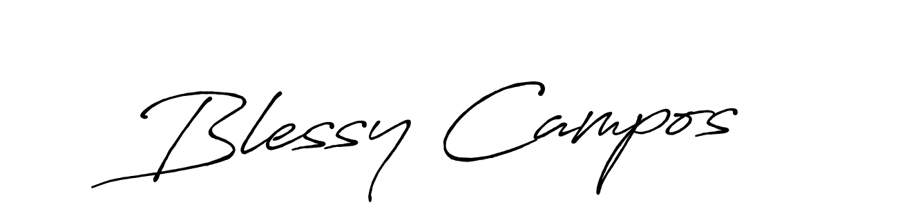 Use a signature maker to create a handwritten signature online. With this signature software, you can design (Antro_Vectra_Bolder) your own signature for name Blessy Campos. Blessy Campos signature style 7 images and pictures png